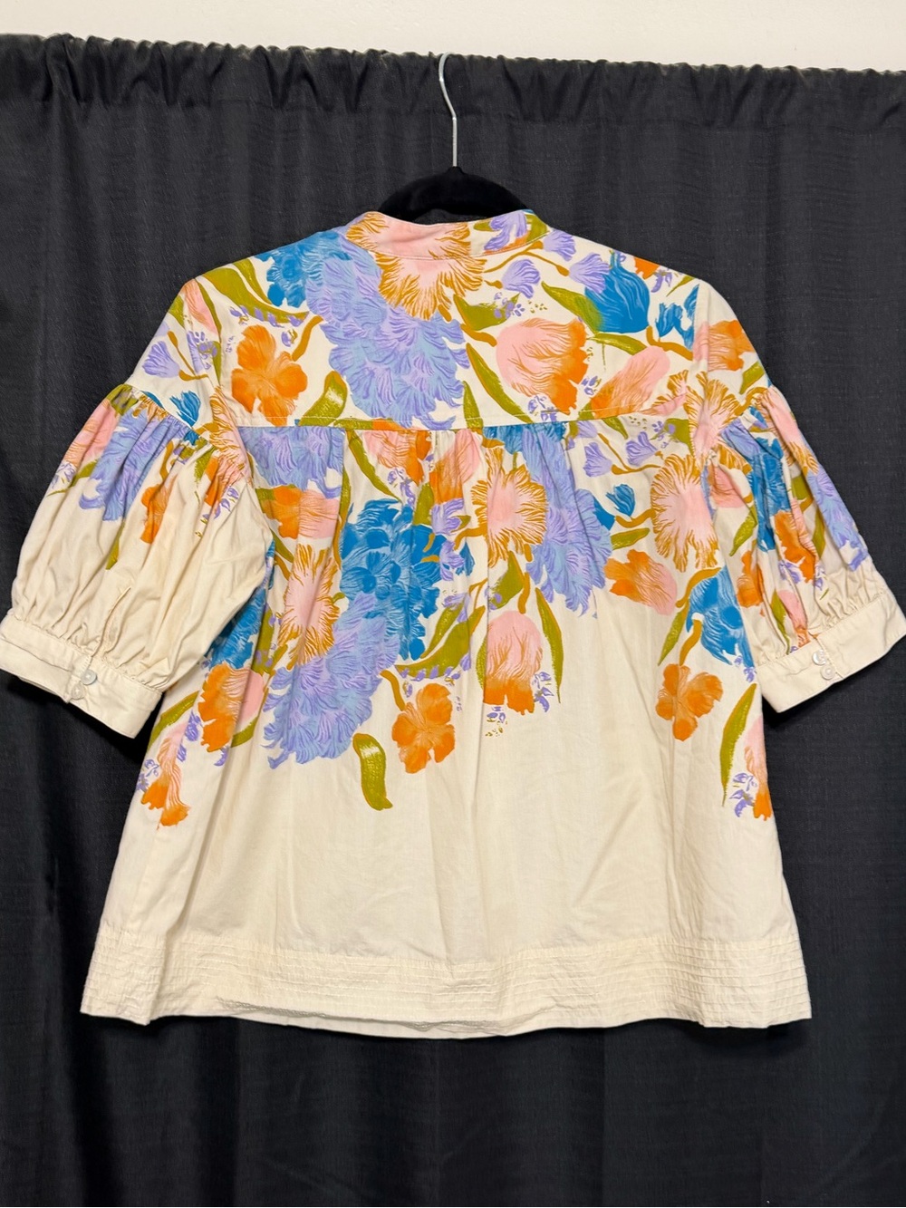 Anthropologie Floral Embroidered Cream Blouse - Picture 2 of 3